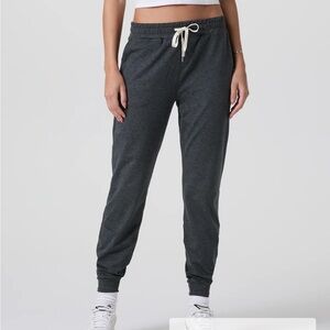 Vuori Charcoal Joggers with White Drawstring